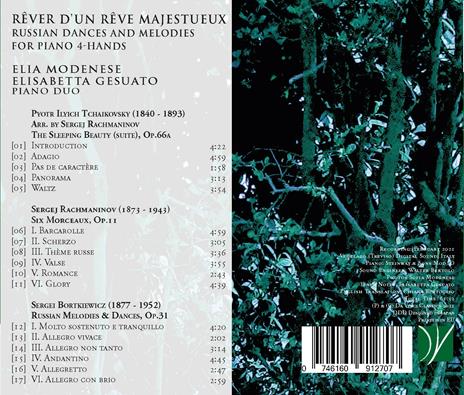 Rêver d'un rêve majestueux - Russian Dance - CD Audio di Elisabetta Gesuato,Elia Modenese - 2