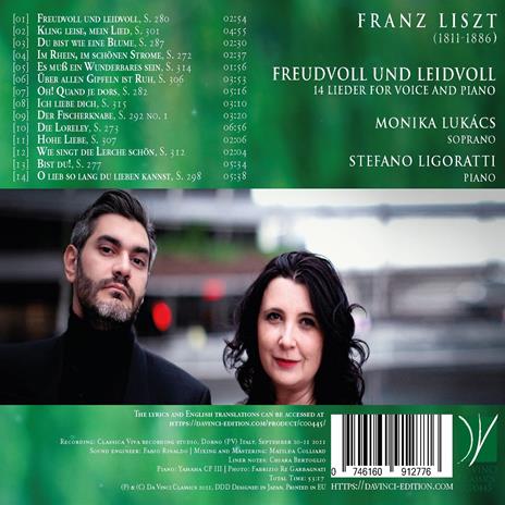 Freudvoll Und Leidvoll, 14 Lieder - CD Audio di Franz Liszt - 2
