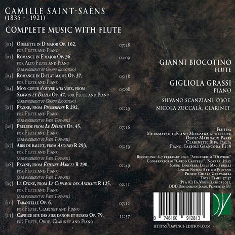 Complete Music With Flute - CD Audio di Camille Saint-Saëns - 3