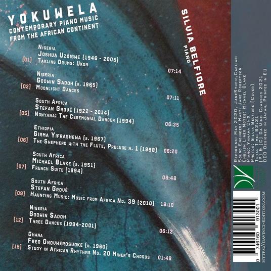 Yokuwela. Contemporary Piano Music from the African Continent - CD Audio di Silvia Belfiore - 2