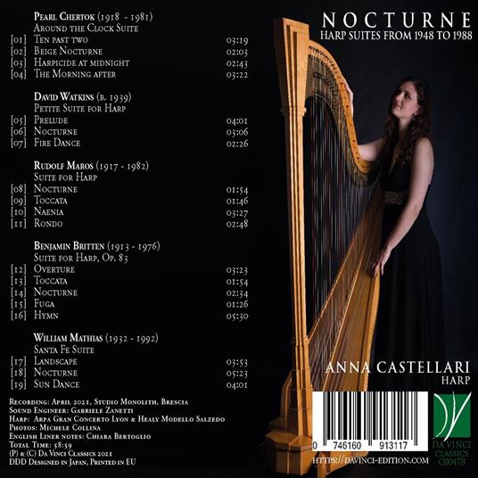 Nocturne, Harp Suite from 1948 to 1988 - CD Audio di Anna Castellar - 2