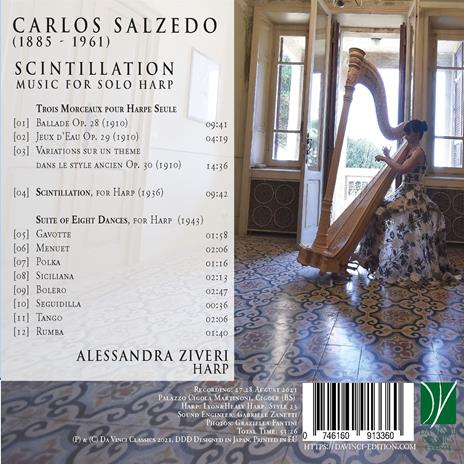 Scintillation, Music for Solo Harp - CD Audio di Carlos Salzedo,Alessandra Ziveri - 2