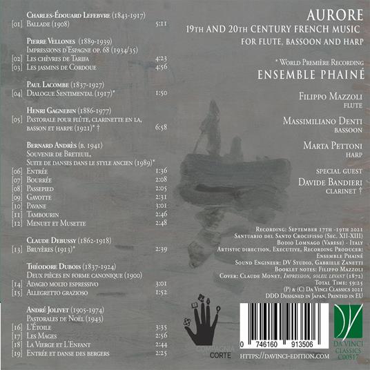 Aurore. 19th and 20th Century French Music for Flute, Bassoon & Harp - CD Audio di Ensemble Phainé - 2