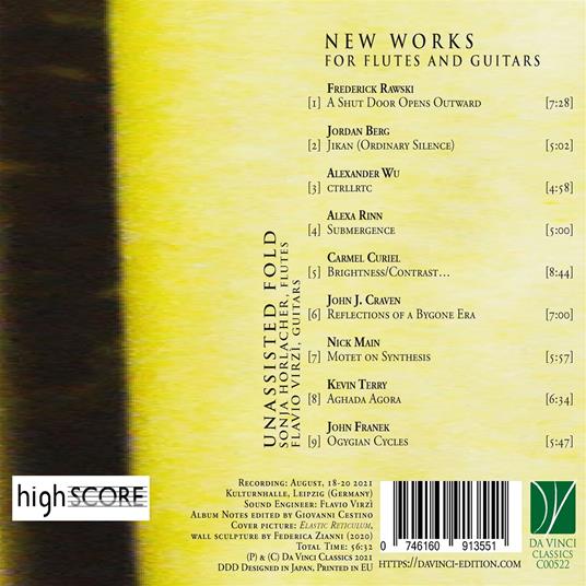 New Works for Flutes and Guitars - CD Audio di Unassisted Fold - 2