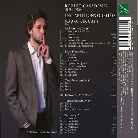 Robert Casadesus Les Partitions Oubli? - CD Audio di Robert Casadesus,Mauro Cecchin - 2