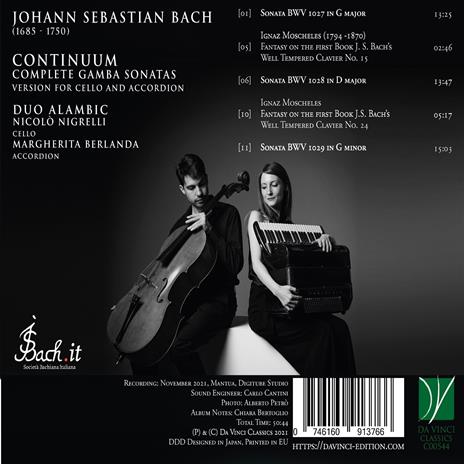 Continuum. Complete Gamba Sonatas - CD Audio di Johann Sebastian Bach,Duo Alambic - 2
