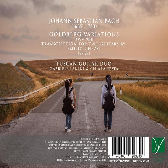 Variazioni Goldberg - CD Audio di Johann Sebastian Bach,Tuscan Guitar Duo - 2