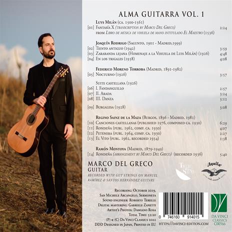 Alma Guitarra Vol. 1 - CD Audio di Marco Del Greco - 2