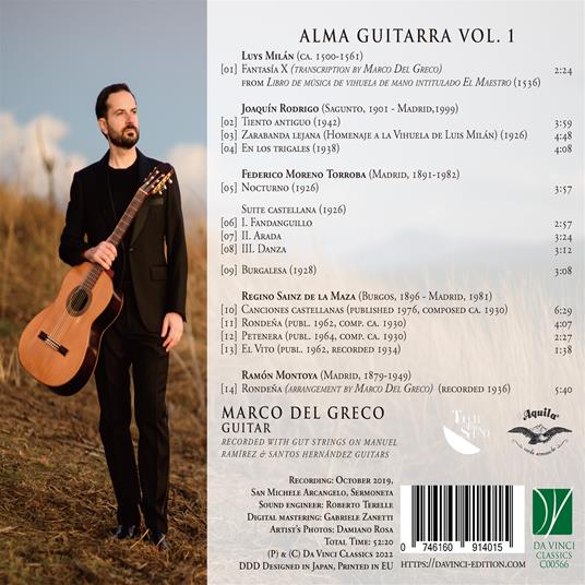 Alma Guitarra Vol. 1 - CD Audio di Marco Del Greco - 2