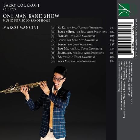 One Man Band Show. Music For Solo Saxophone - CD Audio di Barry Cockroft,Marco Mancini - 2