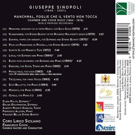 Foglie che il vento non tocca - CD Audio di Coro Lirico Siciliano - 2