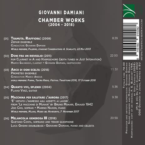 Chamber Works - CD Audio di Giovanni Damiani,Zephir Ensemble - 2