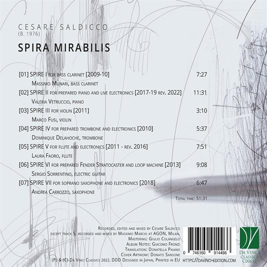 Spira Mirabilis - CD Audio di Cesare Saldicco - 2