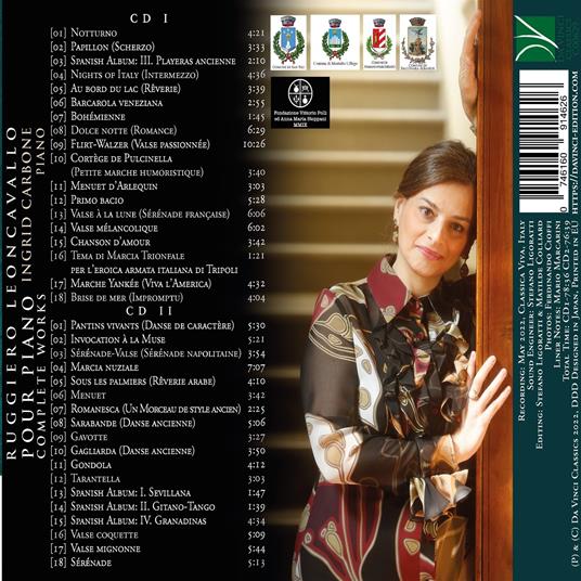 Pour Piano (Complete Works) - CD Audio di Ruggero Leoncavallo,Ingrid Carbone - 2