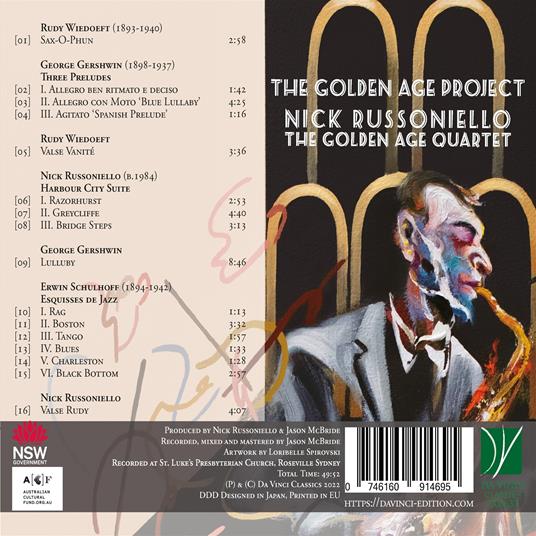 The Golden Age Project. Musiche di Gershwin, Wiedoeft, Schulhoff - CD Audio di George Gershwin,Nick Russoniello - 2
