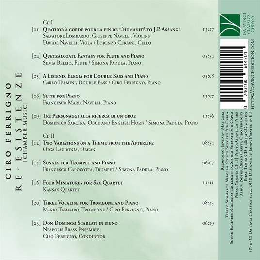 Re-Esistenze - CD Audio di Ciro Ferrigno - 2