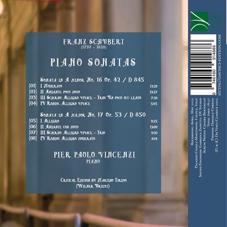 Piano Sonatas D845 & D850 - CD Audio di Franz Schubert,Pier Paolo Vincenzi - 2