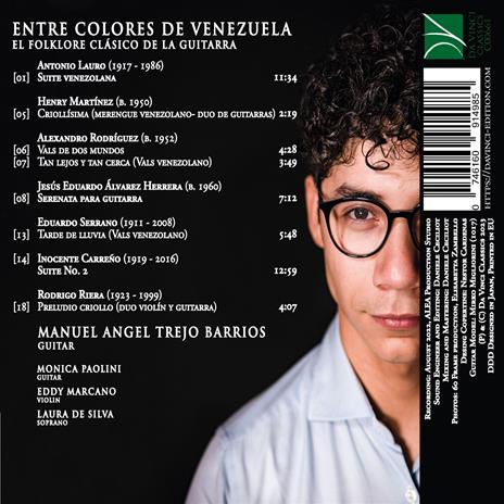 Entre Colores de Venezuela, el Folklore Clasico de la Guitarra - CD Audio di Manuel Angel Trejo Barrios - 2