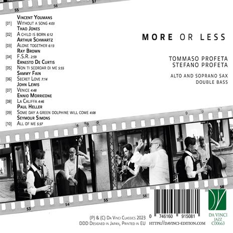 More Or Less - CD Audio di Tommaso Profeta - 2