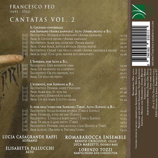 Cantatas Vol.2 - CD Audio di Francesco Feo,Ensemble Romabarocca - 2