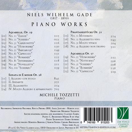 Piano Works - CD Audio di Niels Wilhelm Gade,Michele Tozzetti - 2