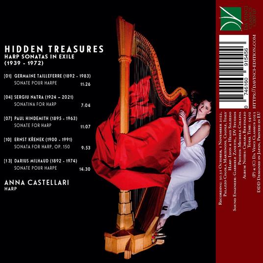 Hidden Treasures. Harp Sonatas in Exile - CD Audio di Anna Castellari - 2