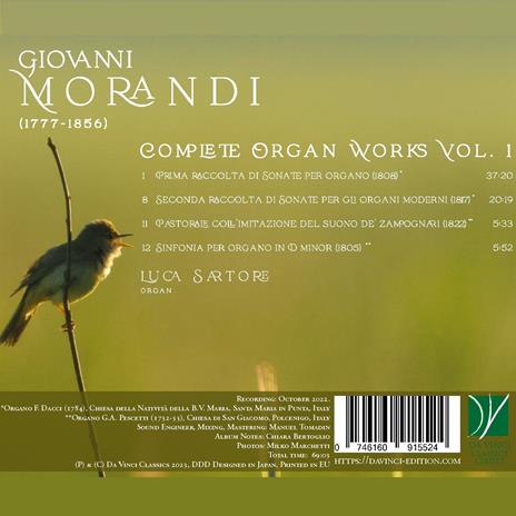 Complete Organ Works vol.1 - CD Audio di Giovanni Morandi,Luca Sartore - 2