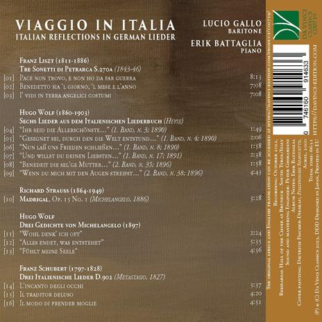 Viaggio in Italia. Italian Reflections - CD Audio di Lucio Gallo - 2