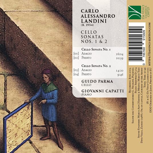 Cello Sonatas - CD Audio di Carlo Alessandro Landini,Guido Parma - 2