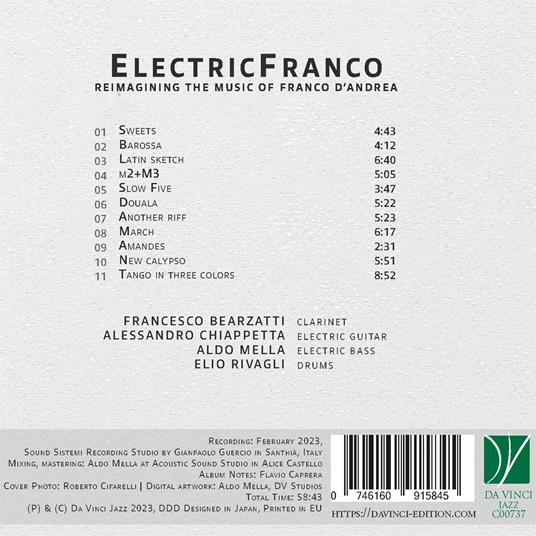 Electricfranco. Reimagining the Music of Franco D'Andrea - CD Audio di Aldo Mella - 2