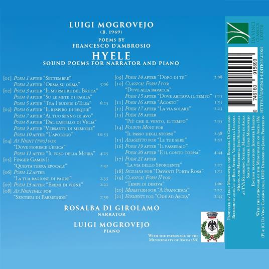 Hyele - Sound Poem - CD Audio di Luigi Mogrovejo,Francesco D'Ambrosio,Rosalba Di Girolamo - 2