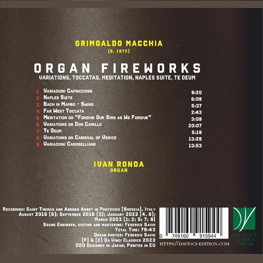 Organ Fireworks - CD Audio di Ivan Ronda,Grimoaldo Macchia - 2