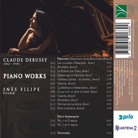 Piano Works - CD Audio di Claude Debussy,Ines Filipe - 2