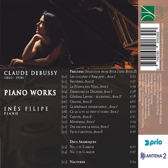 Piano Works - CD Audio di Claude Debussy,Ines Filipe - 2
