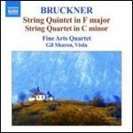 Quintetto per archi in Fa - Quartetto in Do minore - Intermezzo - Rondò - CD Audio di Anton Bruckner,Fine Arts Quartet,Gil Sharon