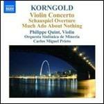Concerto per violino - Schauspiel Overture - Much Ado About Nothing - CD Audio di Erich Wolfgang Korngold