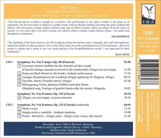 Beethoven Edition 14-15 (Digipack) - CD Audio di Ludwig van Beethoven,Idil Biret - 2