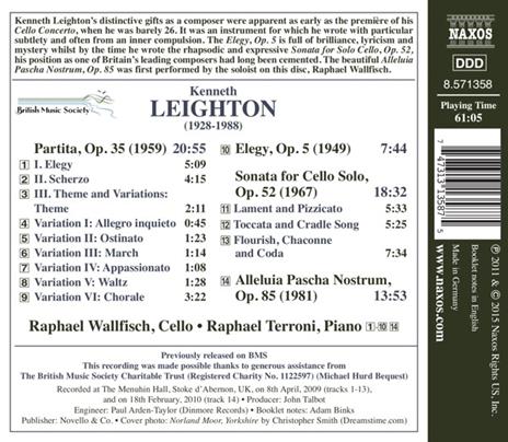 Musica da camera per violoncello - CD Audio di Kenneth Leighton - 2