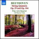 Quintetti per archi op.29, op.104 - Fuga op.137 - CD Audio di Ludwig van Beethoven,Fine Arts Quartet,Gil Sharon