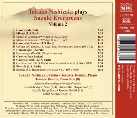Suzuki Evergreens Vol.2 - CD Audio - 2