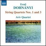 Quartetti per archi n.1, n.3 - CD Audio di Erno Dohnanyi,Aviv Quartet