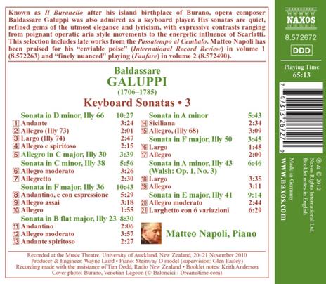 Sonate per strumento a tastiera vol.3 - CD Audio di Baldassarre Galuppi - 2