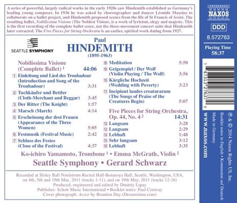 Nobilissima visione - CD Audio di Paul Hindemith,Gerard Schwarz - 2