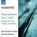 Quintetti con pianoforte n.1, n.2 - Sonata per due violini e pianoforte - CD Audio di Bohuslav Martinu