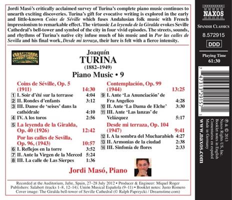 Musica per pianoforte vol.9 - CD Audio di Joaquin Turina - 2