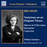 Variazioni su un tema originale op.21 - Intermezzi op.117 - Valzer op.116 - Pezzi op.118, op.119 - CD Audio di Johannes Brahms,Wilhelm Backhaus