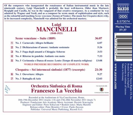 Scene Veneziane, Suite; Cleopatra, 6 Intermezzi Sinfonici (Estratti) - CD Audio di Luigi Mancinelli - 2