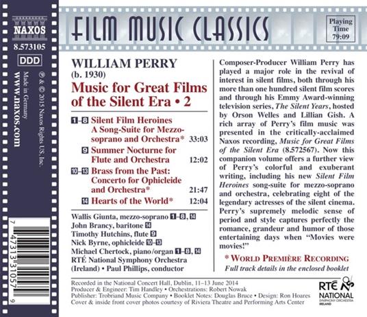 Music for Great Films of the Silent Era vol.2 (Colonna sonora) - CD Audio di William Perry,RTE Nation Symphony Orchestra - 2