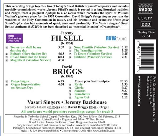 Musica corale - CD Audio di Jeremy Filsell,David Briggs - 2