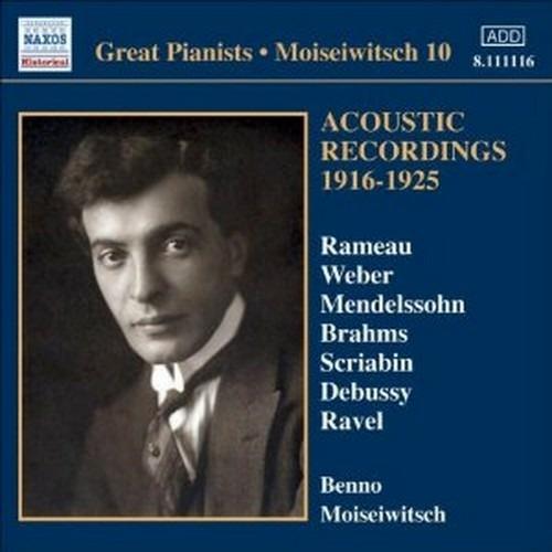 Acoustic Recordings 1916-1925 - CD Audio di Benno Moisejwitsch
